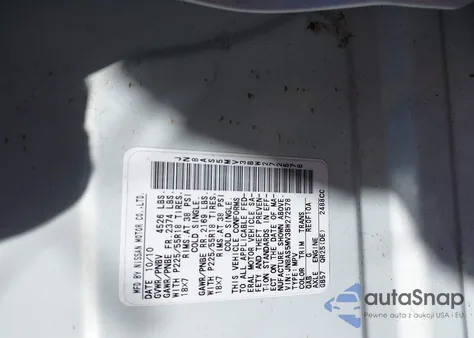 2011 Nissan Rogue Sv z USA, uszkodzony, nr VIN JN8AS5MV3BW272578